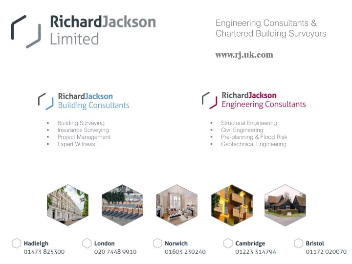 engineering consultants chartered building surveyors rj