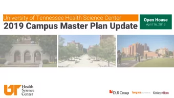 2019 Campus Master Plan Update  April 16, 2019  1.  Introductions  Todays  2.  Project