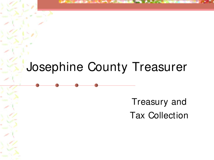 josephine county treasurer