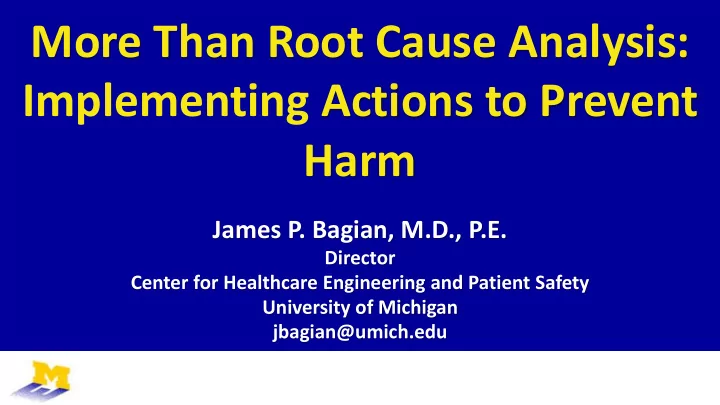 more than root cause analysis implementing actions to
