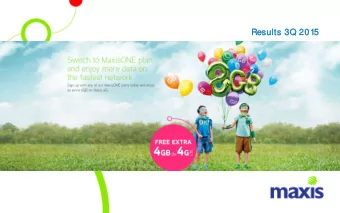 Results 3Q 2015  28 October 2015  1  Strong 3Q15    Service revenue growth underpinned by solid