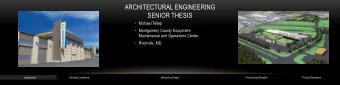 ARCHITECTURAL ENGINEERING  SENIOR THESIS  Michael Tellep  Montgomery County Equipment