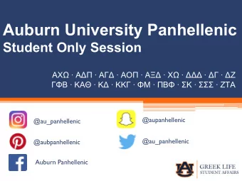 Auburn University Panhellenic  Student Only Session