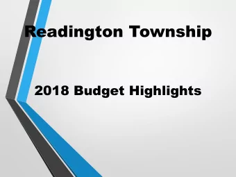 Readington Township    Select Picture      2018 Budget Highlights    as