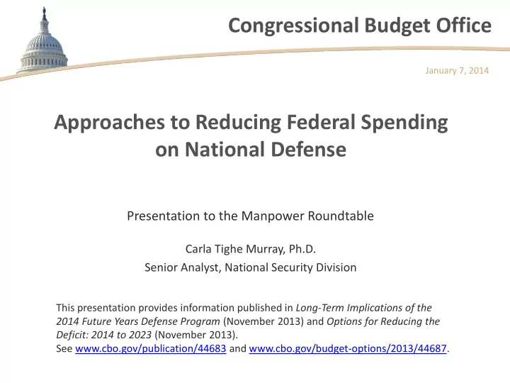 congressional budget office