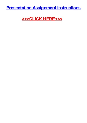&gt;&gt;&gt;CLICK HERE&lt;&lt;&lt;  Presentation assignment instructions Barnsley make my report on