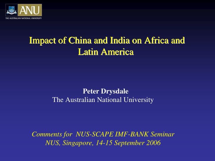 impact of china and india on africa and impact of china