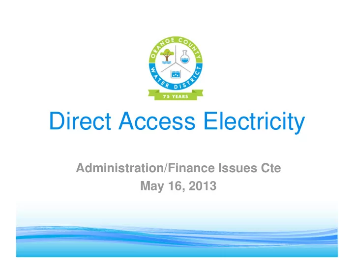 direct access electricity