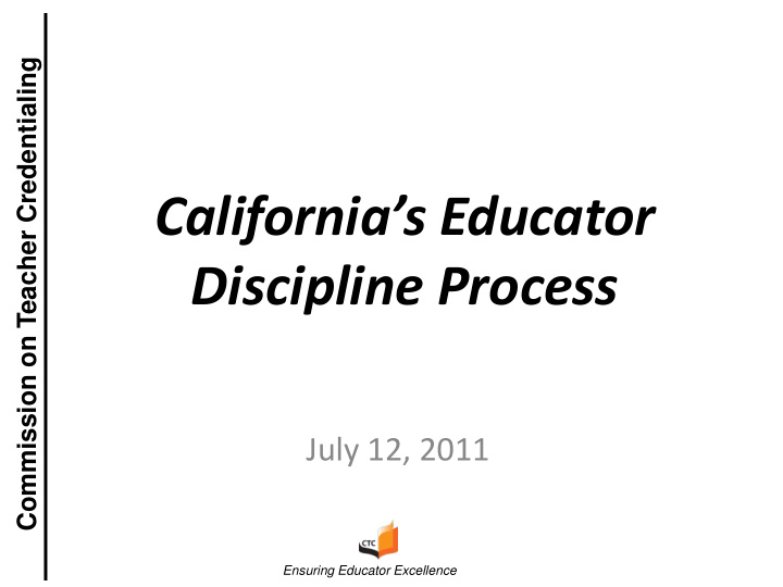 california s educator discipline process