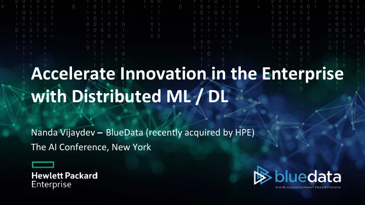 accelerate innovation in the enterprise