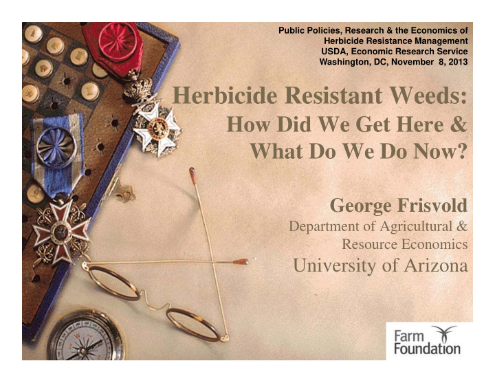 herbicide resistant weeds