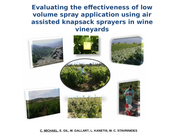 evaluating the efgectiveness of low volume spray