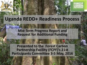 Insert slide on REDD+ institutional  arrangements  Uganda REDD+ Readiness Process  Mid-Term