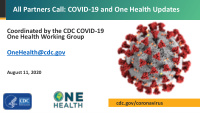 all partners call covid 19 and one health updates