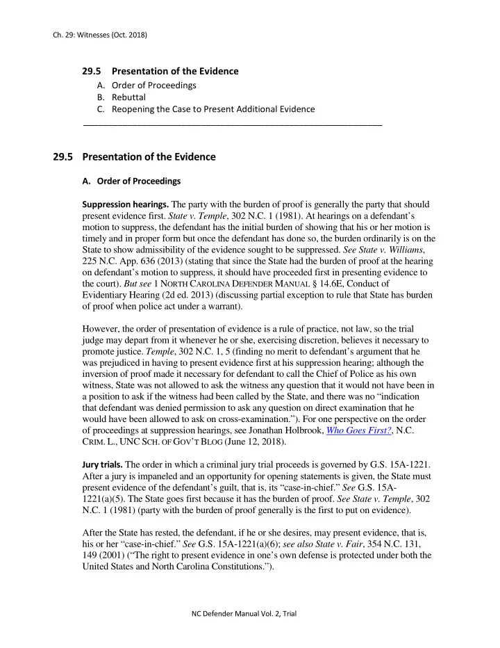 29 5 presentation of the evidence