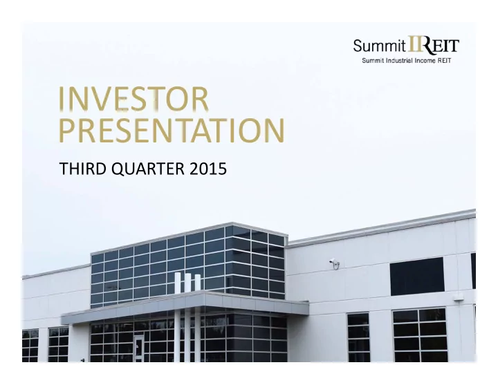 investor presentation