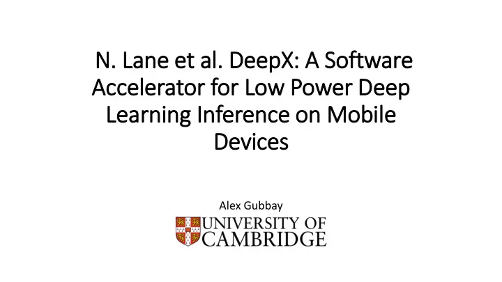 n lane et al l deepx a software