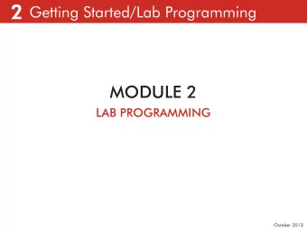 ?  P12 2 Getting Started/Lab Programming  Lab Programming  Program of Requirements PRELIMINARY