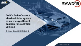 GKN's ActiveConnect  all-wheel drive system  as an energy-efficient  solution for electrified