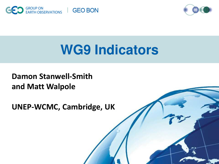 wg9 indicators