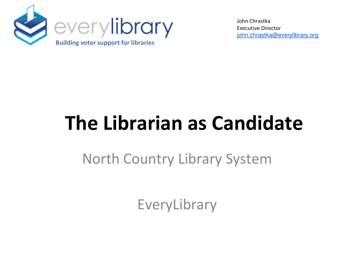 the librarian as candidate