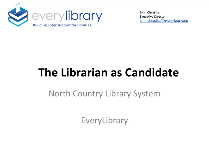 the librarian as candidate