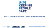covid 19 return to work construction information
