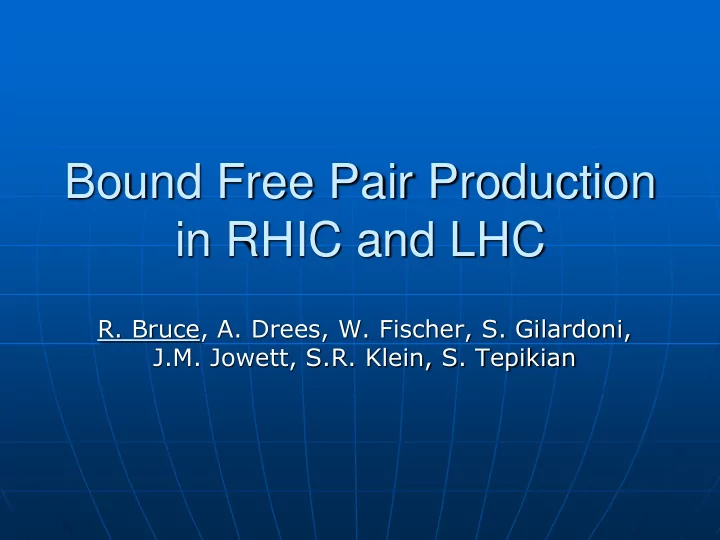 in rhic and lhc