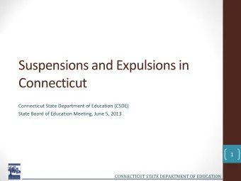 Connecticut  Connecticut State Department of Education (CSDE)  State Board of Education Meeting,