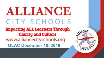 Impacting ALL Learners Through  Clarity and Culture OLAC December 10, 2019  Chris Gibowicz -