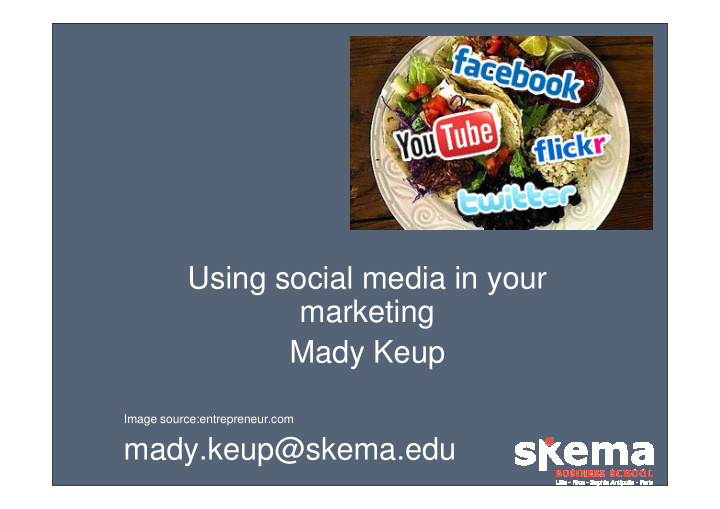 using social media in your marketing mady keup