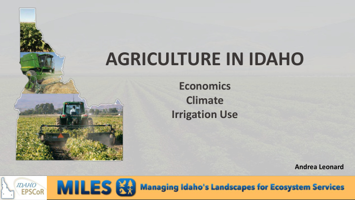 agriculture in idaho