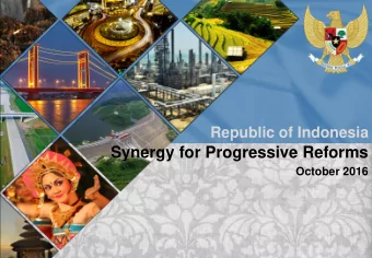 Synergy for Progressive Reforms  October 2016  0  About Investor Relations Unit of the Republic of