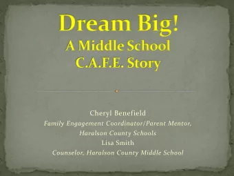 Cheryl Benefield  Family Engagement Coordinator/Parent Mentor,  Haralson County Schools  Lisa Smith