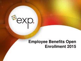 Employee Benefits Open  Enrollment 2015  Agenda  Employee Benefits Update    2015 Medical Plans