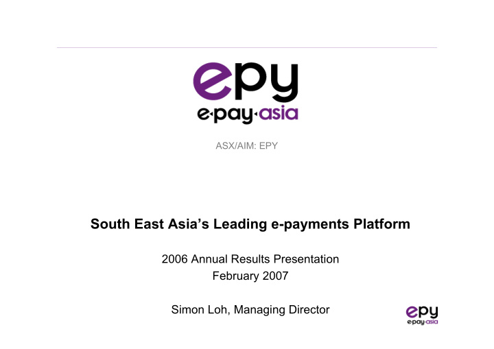 south east asia s leading e payments platform