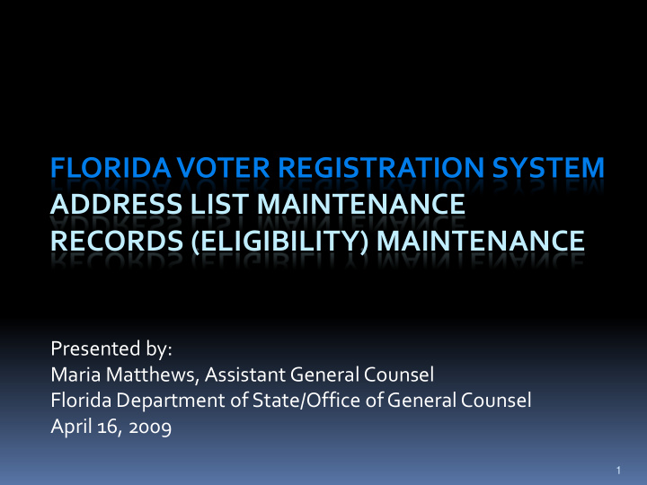 florida voter registration system address list