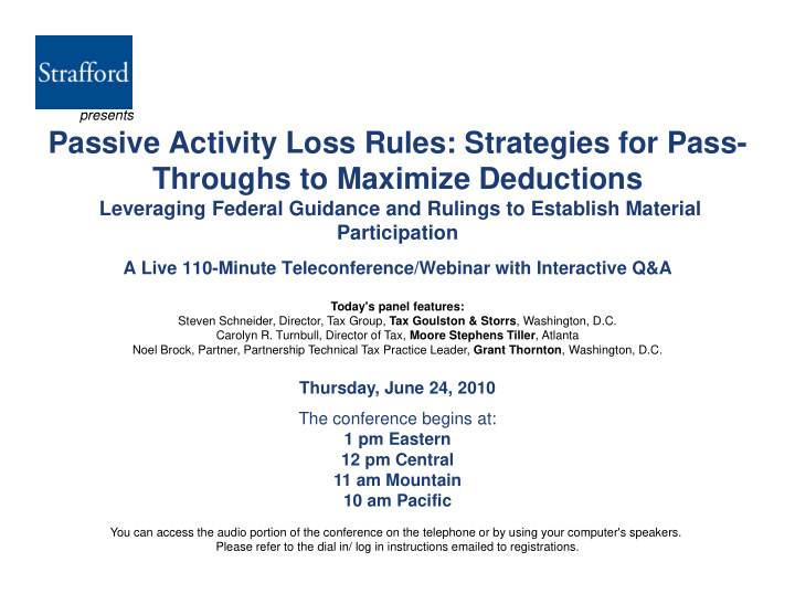 passive activity loss rules strategies for pass throughs