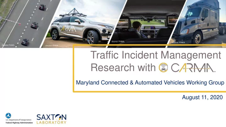 traffic incident management research with