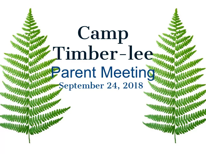 camp timber lee