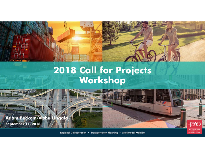 2018 call for projects workshop