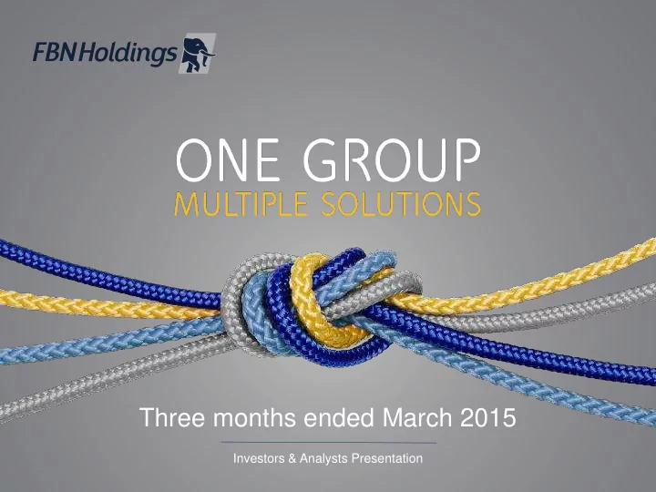 three months ended march 2015
