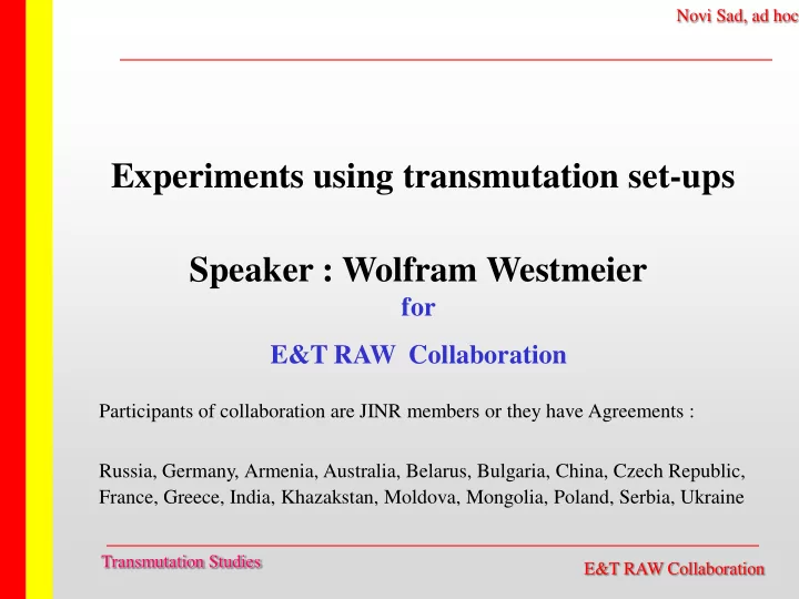 speaker wolfram westmeier