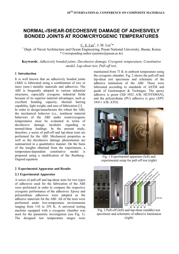 normal shear decohesive damage of adhesively bonded