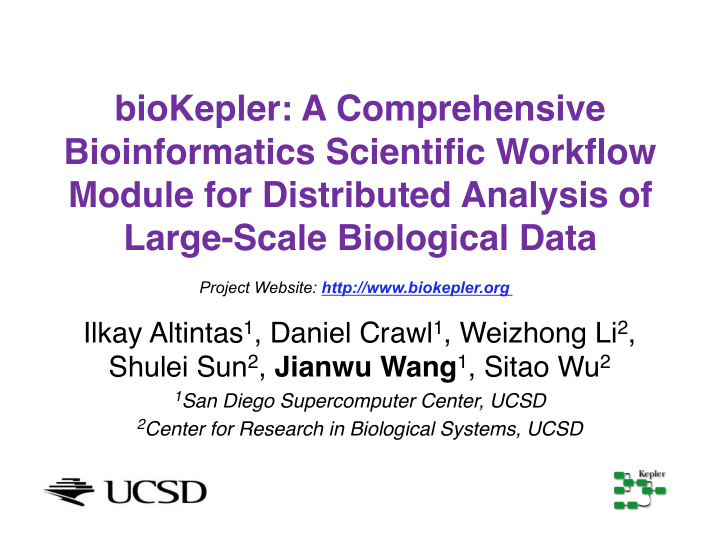 biokepler a comprehensive bioinformatics scientific