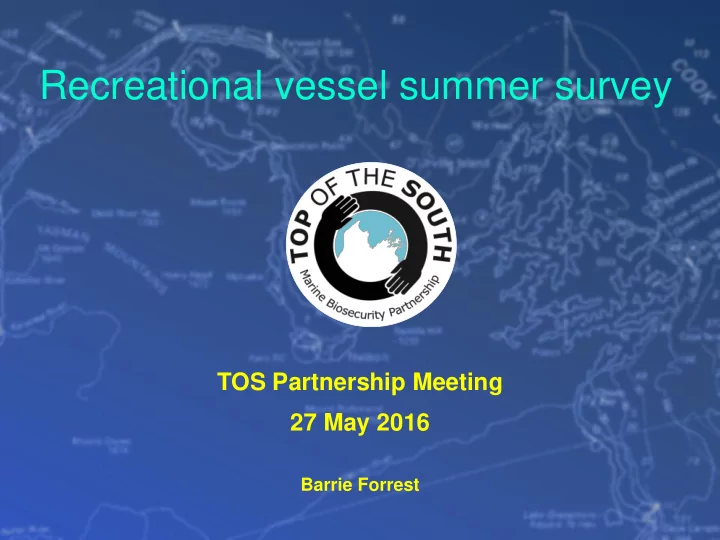 recreational vessel summer survey