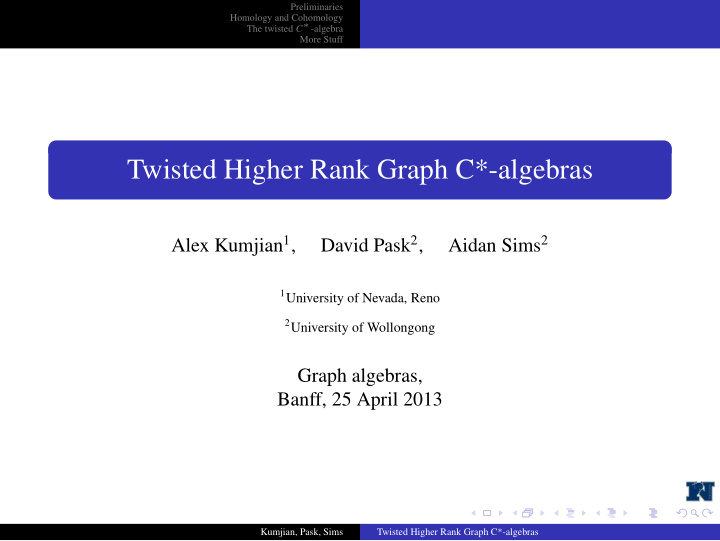 twisted higher rank graph c algebras