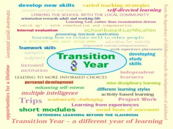 Transition Year  Mission Statement  To promote the personal, social,  educational and vocational