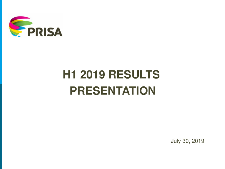 h1 2019 results presentation