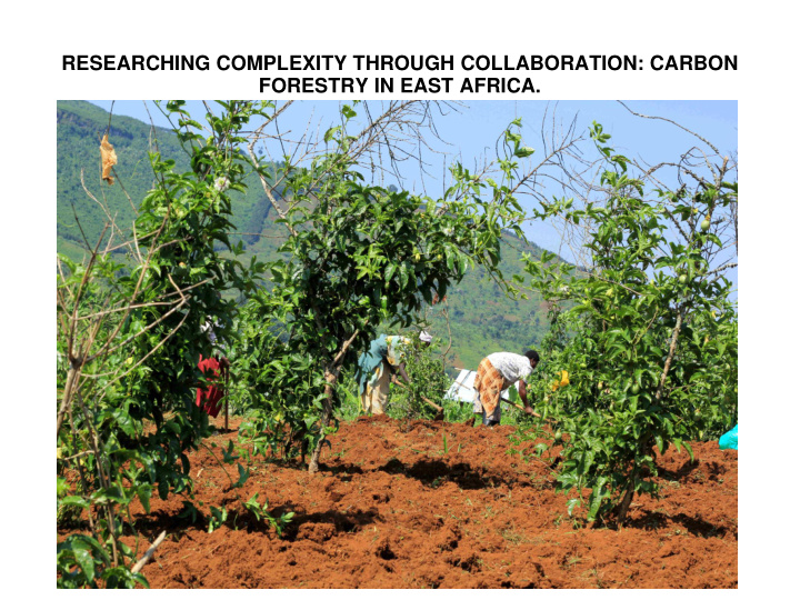researching complexity through collaboration carbon
